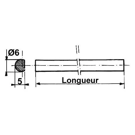 Tringle Ă6 - Longueur : 1000 Mm - SERFA â Image 2
