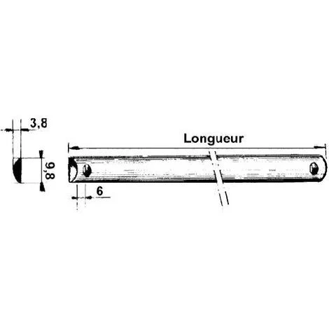 Tringle 1/2 Ronde - Longueur : 750 Mm - SERFA â Image 2