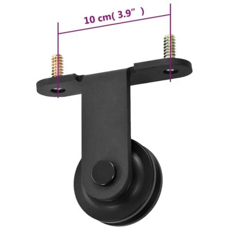 Kit De Fixation Pour Porte Coulissante 183 Cm Acier Noir VidaXL â Image 3