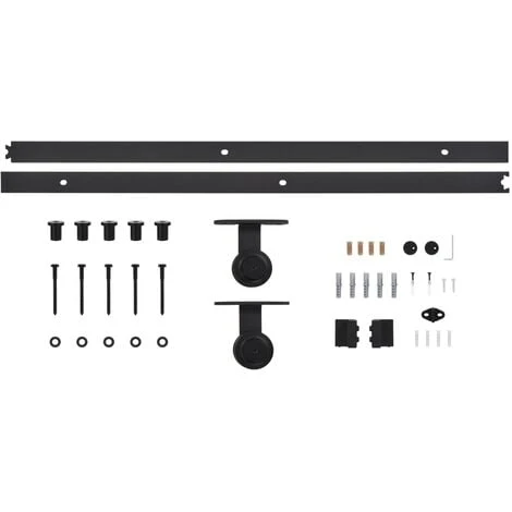 Kit De Fixation Pour Porte Coulissante 183 Cm Acier Noir VidaXL â Image 5