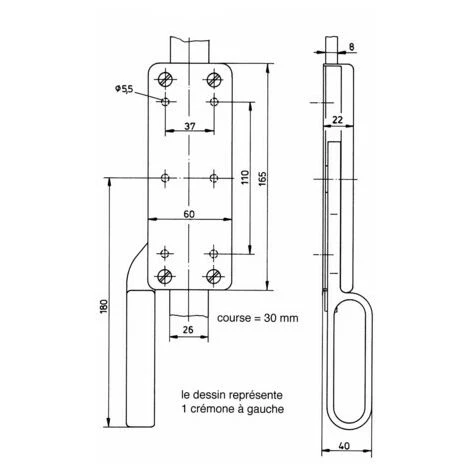 Coulisseau Ă Visser Ou Souder AZ WILH - 31500026010 â Image 2