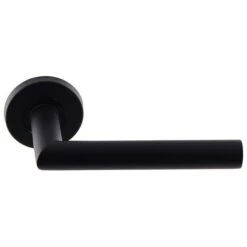 Paire De Poignées De Porte KLOSE Besser Inox " ElsaN Noir Black Matt " Angle Vif Sans Rosaces De Fonction