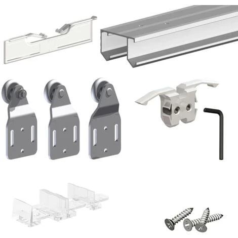 Système Coulissant SLID'UP 110 Pour 2 Ou 3 Portes De Placard - Rail 1,94 M - 45 Kg