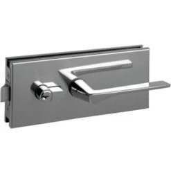 Serrure Porte En Verre METALUX à Béquille Carrée Et Plaque Rectangulaire 77x185 Mm - NM90451000