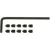 Set De 10 Vis Pointeau M6 Et 1 Clé Allen 3 Acier Noir
