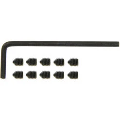 Set De 10 Vis Pointeau M6 Et 1 Clé Allen 3 Acier Noir