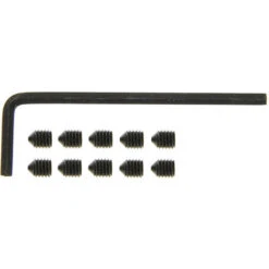 Set De 10 Vis Pointeau M5 Et 1 Clé Allen7 2.5 Acier Noir
