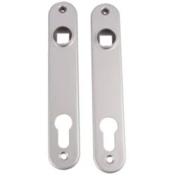 Paire De Plaques De Propreté Pour Serrure Fortylock Et Fiftylock Argent Satiné