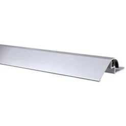 Seuil De Porte Aluminium ''à La Suisse'' En 50 X 15 Mm Avec Joint D'étanchéité Longueur 1000 Mm Anodisé Argent