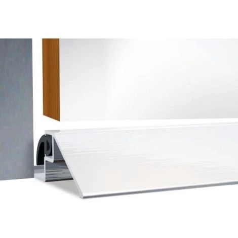 Seuil De Porte Aluminium ''à La Suisse'' En 50 X 15 Mm Avec Joint D'étanchéité Longueur 1000 Mm Anodisé Argent – Image 4