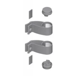 Kit Supports Enveloppants + Bouchons 7319 Finition Noir