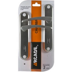 ARCADE 2 Poignées De Porte En Aluminium à Clé Pour Intérieure - Garantie 2 Ans