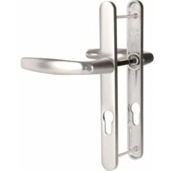 Poignée De Porte Sur Plaque étroit Aspect Inox - Clé I - Atlanta - Hoppe Et Cie