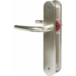 Poignée De Porte Sur Plaque Ivoire Doré - Bec De Cane - 217 Mm - San Diego - Hoppe Et Cie