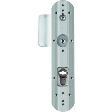 Poignée De Porte Sur Plaque Argent - Clé I - Secumax Up - Vachette – Image 2