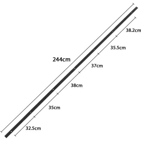 Yaheetech 8ft/244 Cm Kit De Rail De Porte Coulissante Système De Porte Suspendue Pour Garage Cuisine Chambre – Image 5