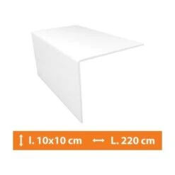 Cornière PVC Blanc - 10 X 10 Cm - L.220 Cm