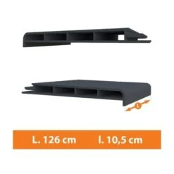 Appui Fenêtre PVC Gris - L.126 X L.10,5cm