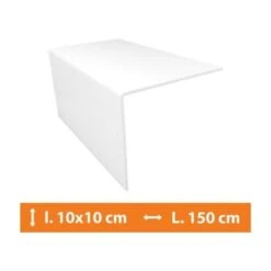 Cornière PVC Blanc - 10 X 10 Cm - L.150 Cm
