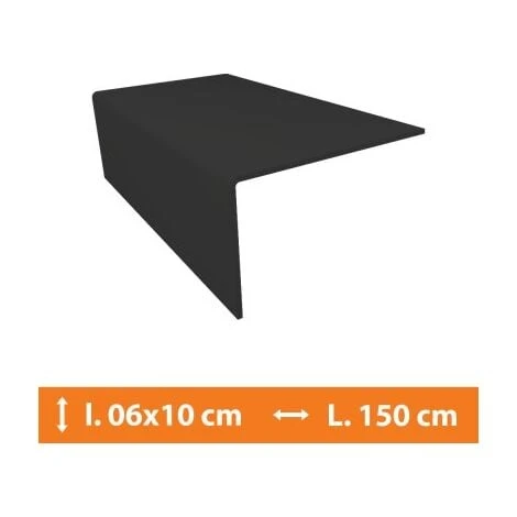 CorniĂšre PVC Gris - 6 X 10 Cm - L.150cm