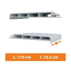 Appui FenĂȘtre PVC Blanc - L.116 X L.10,5cm