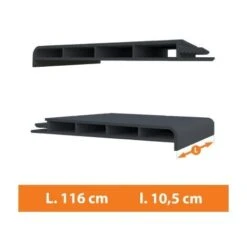 Appui Fenêtre PVC Gris - L.116 X L.10,5cm