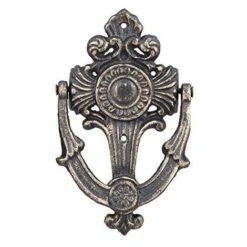 Relaxdays Antique Heurtoir De Porte, EN FONTE, à Motif, Pour Porte Avant, H X L X P: 18x 10x 4cm, Bronze