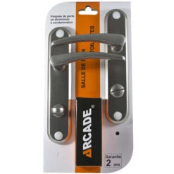 ARCADE 2 Poignées De Porte En Aluminium à Condamnation Pour Intérieure - Garantie 2 Ans