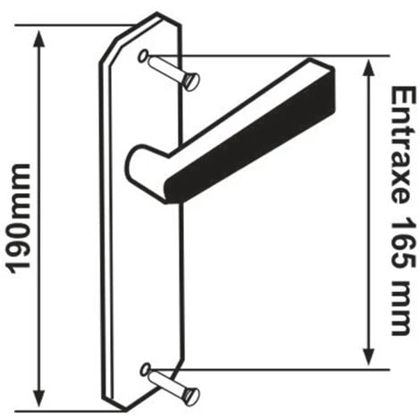 ARCADE 2 Poignées De Porte En Aluminium à Condamnation Pour Intérieure - Garantie 2 Ans – Image 2