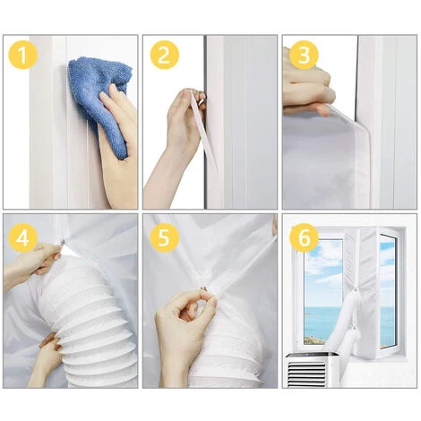 Calfeutrage Fen¨ºtres Pour Climatiseur Mobile, 110¡Á45 Cm – Image 5