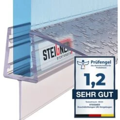 STEIGNER Joint De Douche Pour Paroi En Verre, 30cm, Vitre 6/ 7/ 8 Mm, Joint D'étanchéité PVC Droit Pour Les Cabines De Douche Réctangulaires, UK21