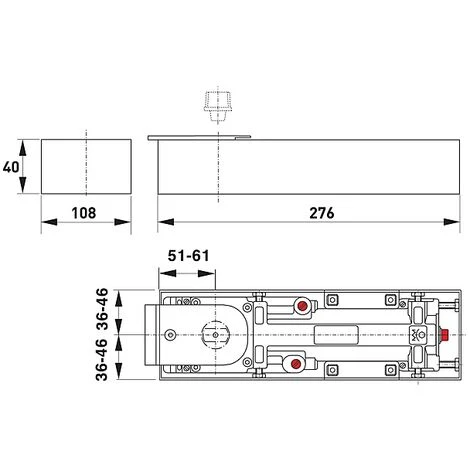 Pivot Double Action BTS 65 Avec Arrêt à 90° – Image 3