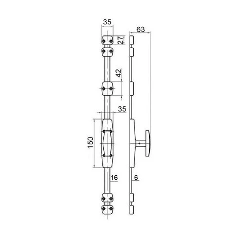 Crémone Type MAP 1 à Bouton Modèle – Image 2