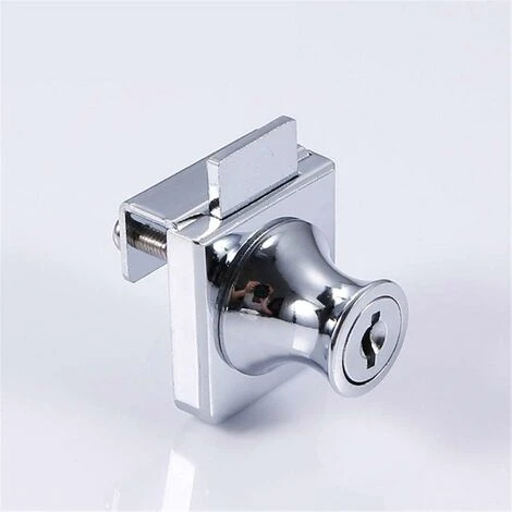 Serrure De Porte En Verre Fontainebleau,Serrure En Acier Chromé,écran En Verre De Verrouillage Pour La Porte En Verre De 5-8mm – Image 3