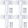 Lot De 4 Macaron Verrou De Fenêtre Bloqueurs De Châssis En Alliage D'Aluminium Avec Vis De Fixation Serrures Loquets Bloque Poignée Sécurité Loquet Porte Coulissante