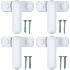 Lot De 4 Macaron Verrou De Fenêtre Bloqueurs De Châssis En Alliage D'Aluminium Avec Vis De Fixation Serrures Loquets Bloque Poignée Sécurité Loquet Porte Coulissante