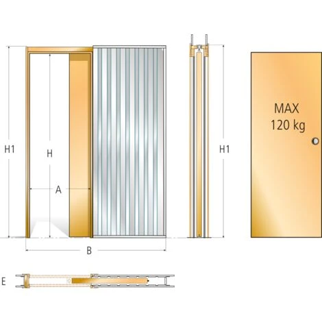 Châssis Porte Galandage Placo FIBROTUBI - 900 Mm - Cloison Finie 100 Mm - 93020097 – Image 3