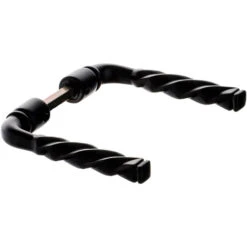 Béquille Double Torsadè Alu Epoxy Noir Carré De 7mm