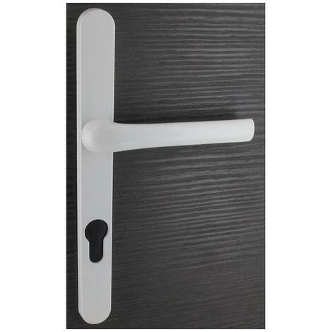 Poignées De Porte-fenêtre Aluminium à Saillie Réduite Blanc RAL 9016 230x24mm