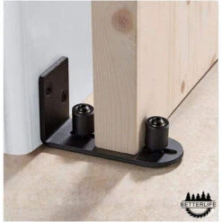 Guide Au Sol Portes Coulissantes De La Grange Montage Mural RéGlable Roulements à Billes à Guidage Noir