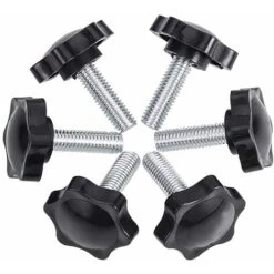 6-Pack M8x25mm Vis De Pouce, étoile En Plastique Moletées Bouton De Serrage à Vis Thumbscrew