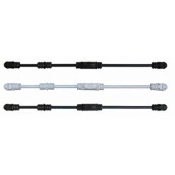 Crémone Rustique Fonctionnelle ROLLINGER + Sachet D'accessoires Pour Tringle 16x8 - Brut - CRF168BT6EBRUT