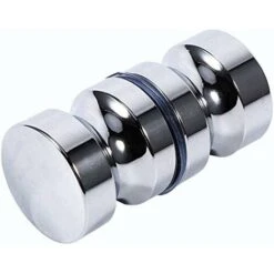 Déstockage Poignée De Porte Salle De Bains Ronde En Alliage D'aluminium Douche Simple Face Verre Pull Bouton Foe Salle De Bain Douche Armoire Poignée