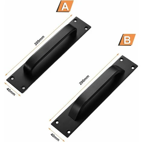 Déstockage Poignée De Porte De Grange, 2 Pièces Poignée De Porte Coulissante Poignées De Cuisine Poignée De Porte Coulissante Poignée De Porte En Alliage D'aluminium Poignée De Porte Armoire Pour Me – Image 5