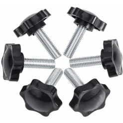 6-Pack M8x25mm Vis De Pouce, étoile En Plastique Moletées Bouton De Serrage à Vis Thumbscrew -Arcenciél