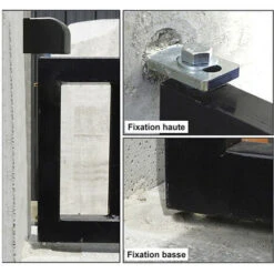 Pivot De Portail Acier Avec Seuil à Sceller - Carré 30 X 30 Mm - Kit Fixation Haute Et Basse