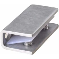 LTS FAFA Lot De 2 Clips De Serrage Pour Porte De Douche En Verre - Charnière Fixe En Acier Inoxydable - Support Mural De Salle De Bain - 8 à 12 Mm