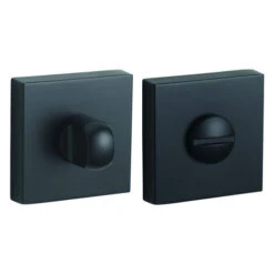 THIRARD - Paire De Rosaces Carrées Monza/Modena/Ginevra, 50x50mm, à Condamnation, Noir Mat