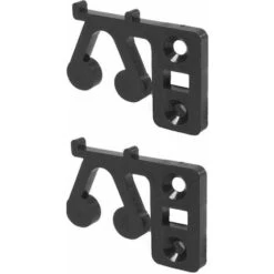 2x Clip Plastique Serrure Espagnolette Meuble Porte Crémone Maintien Position Haute Tige Loquet Cuisine Van Camping Car