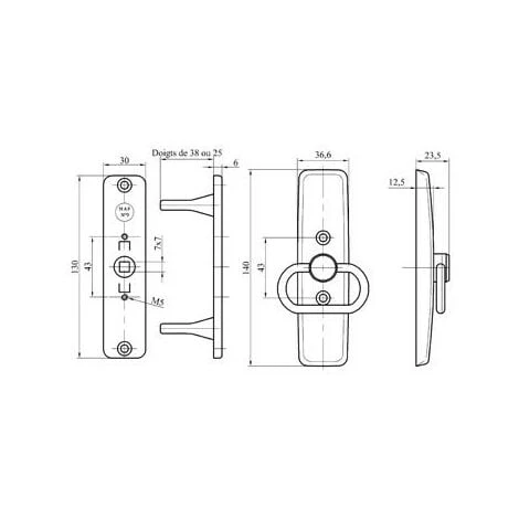 Boîtier Pour Tringle à Larder MAP MASSARD - N°9 - Boîtier 380 Mm - 9 – Image 2